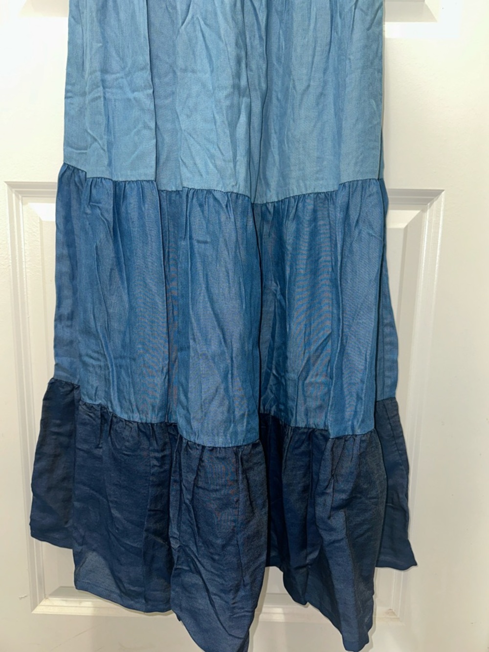 Kate Spade Chambray Tiered Sleeveless Midi Dress Size Small NWT - Picture 3 of 10